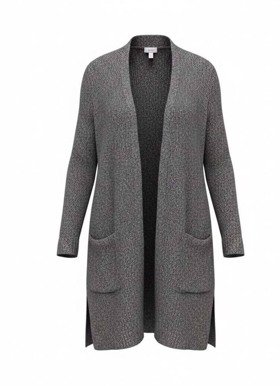 Old Navy Women’s Medium Gray Open Front Longline Cardigan Sweater Pockets